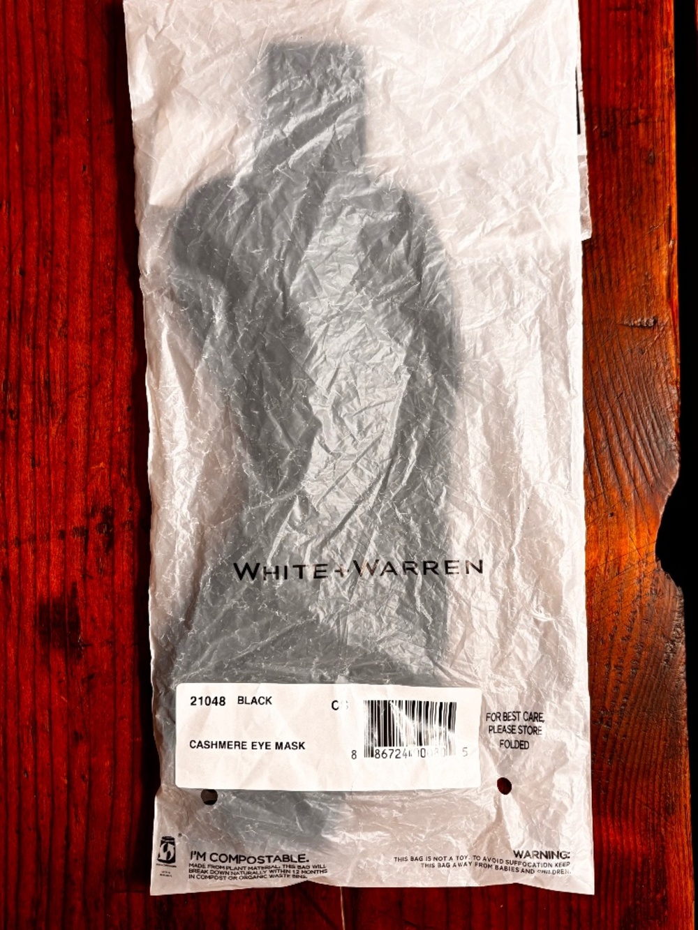 WHITE AND WARREN CASHMERE EYE MASK - Picture 5 of 5